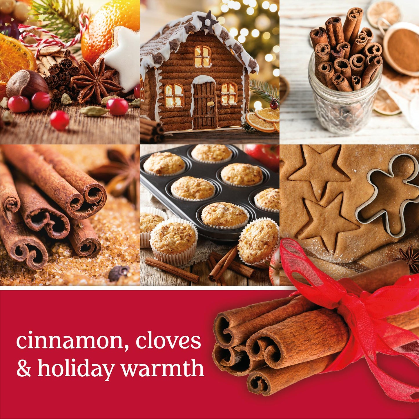 sparkling cinnamon candles banner