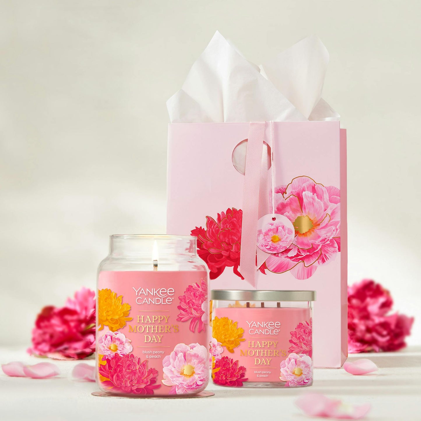 Pink Peony Floral Gift Bag
