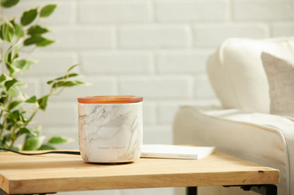 marble wax melt warmer on table
