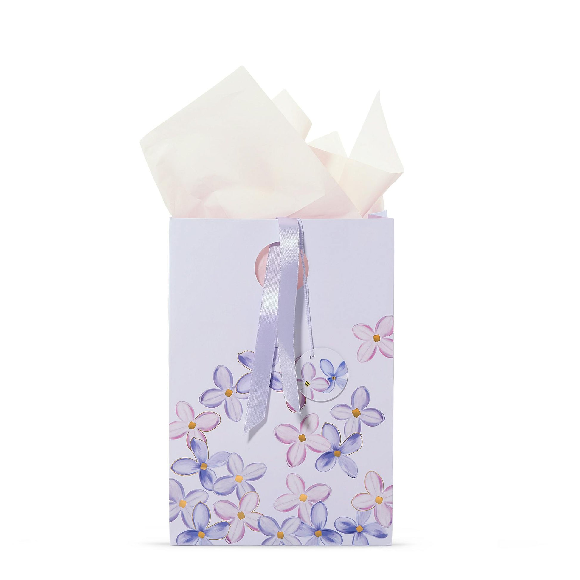 Purple Lilac Floral Gift Bag