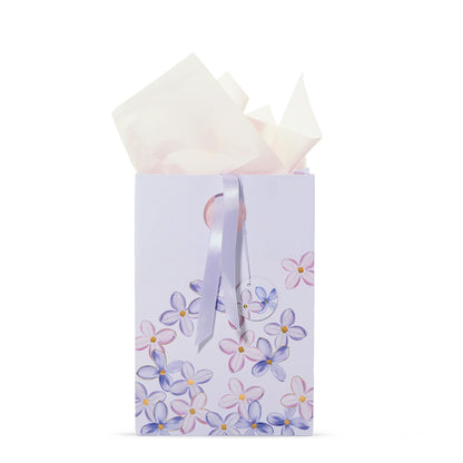 Purple Lilac Floral Gift Bag